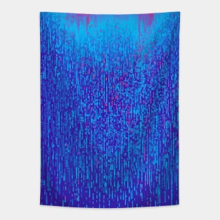 Blue color binary code Tapestry