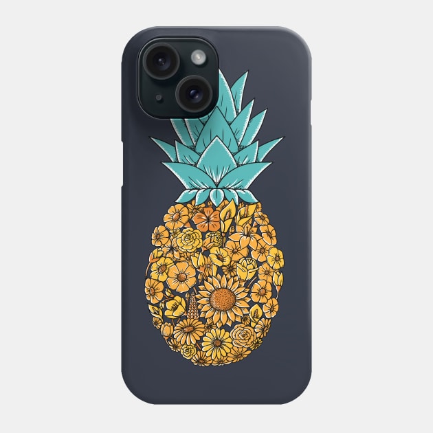 Pineapple Floral Phone Case by coffeeman