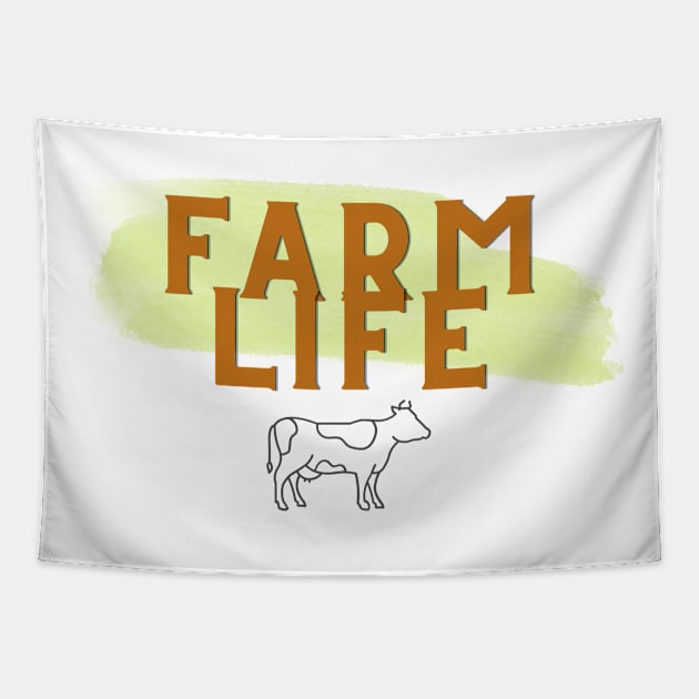 Farm Life Tapestry by Life Happens Tee Shop