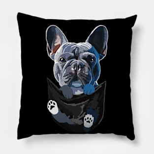 Funny Frenchie In Pocket Pillow