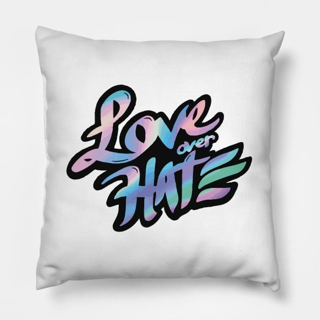 Love>Hate. Pillow by Tad