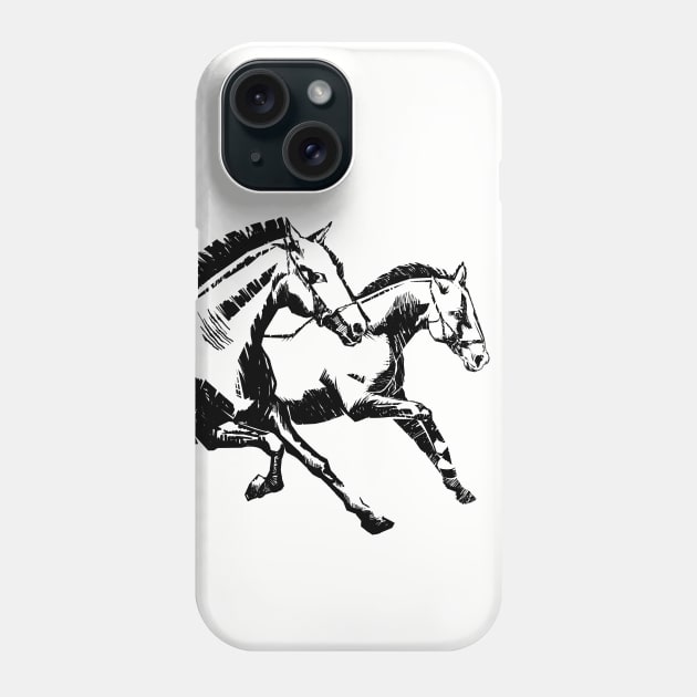 Two Horses Phone Case by GeeTee