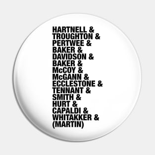 Doctor Who Actors Pin