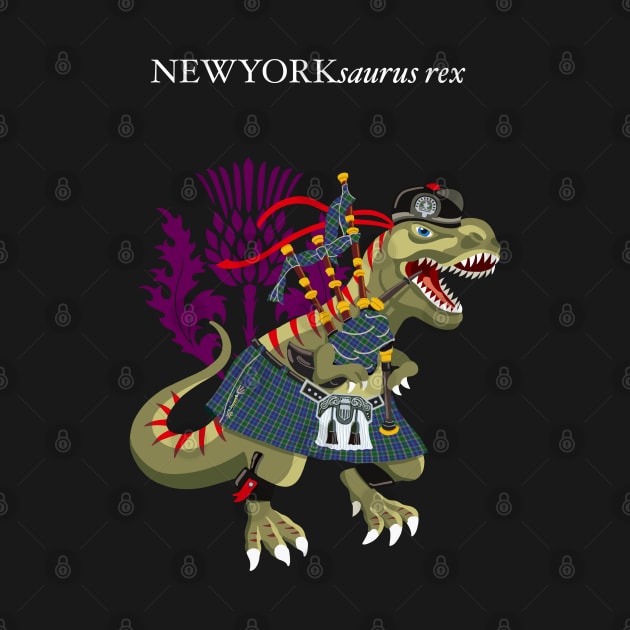 Clanosaurus Rex NEWYORKsaurus rex Plaid New York USA American Family Tartan Clan by BullShirtCo