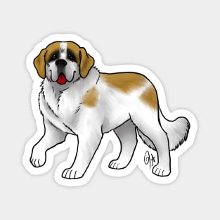 Dog - Saint Bernard - Brown and White Magnet