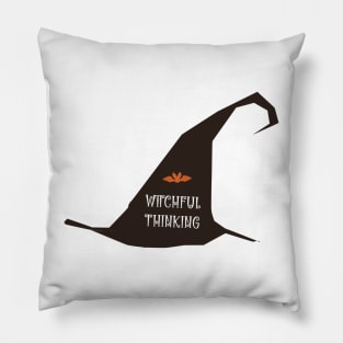witchfull thinking hat Pillow
