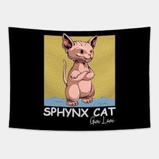 Sphynx Cat - Cute Cartoon Cat Comic Cats Tapestry