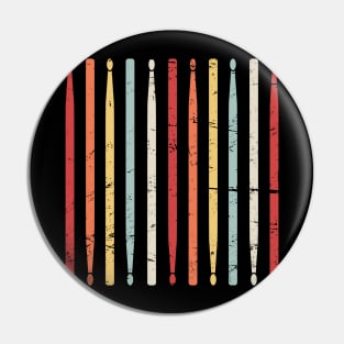 Retro Drum Sticks | Marching Band Percussion Pin