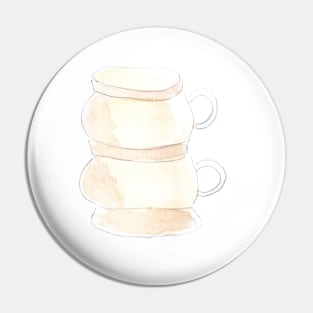 cup, dishes, watercolor, art, illustration, drink, food, tea, coffee, restaurant Pin