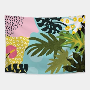 Modern Tropical Palms Tapestry