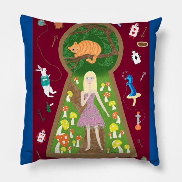 Alice (Fairy Tale Fashion Series 4) Pillow by DebiCady