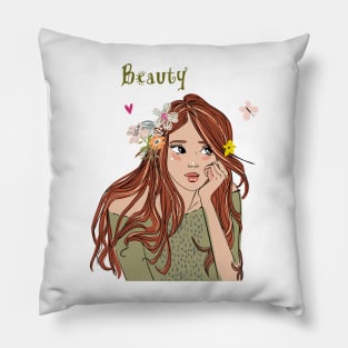 Young Woman Pillow