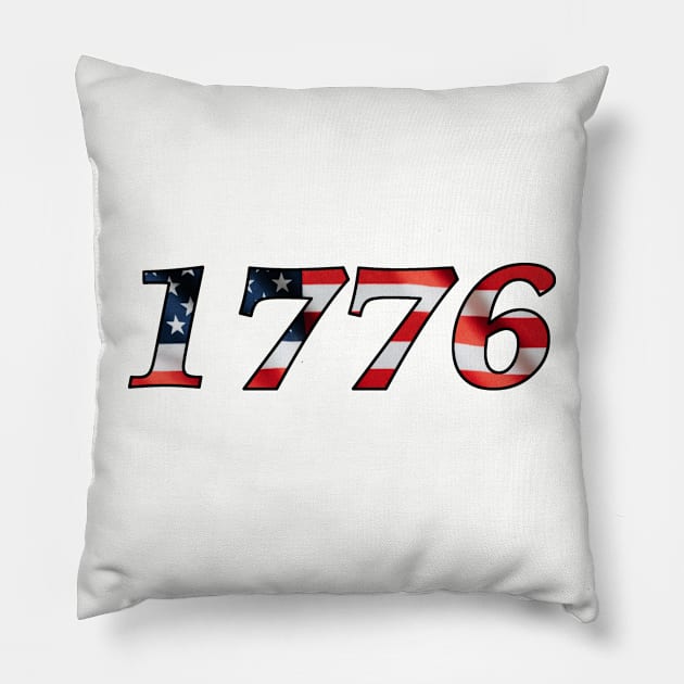 1776 In American Flag Pillow by BlackGrain