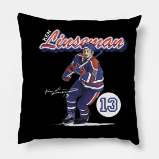 Ken Linseman Edmonton Retro Script Pillow