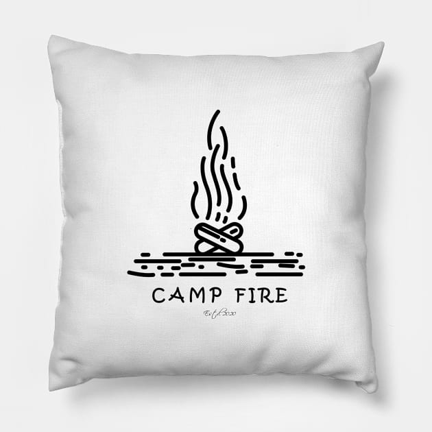 Campfire Pillow by brographic