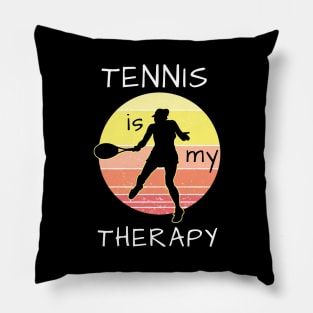 Tennis Is My Therapy Pillow