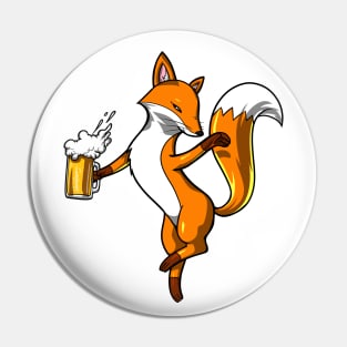 Fox Beer Party Pin