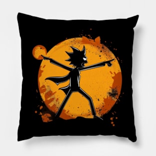 Rick'S Multiverse Vs Orioles Logo Pillow