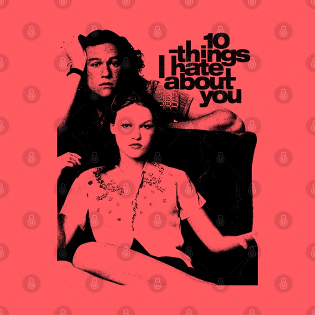 10 Things I Hate About You Black Stencil by Tentacle Castle