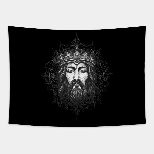 Jesus Christ the Source of Eternal Salvation Tapestry by animegirlnft