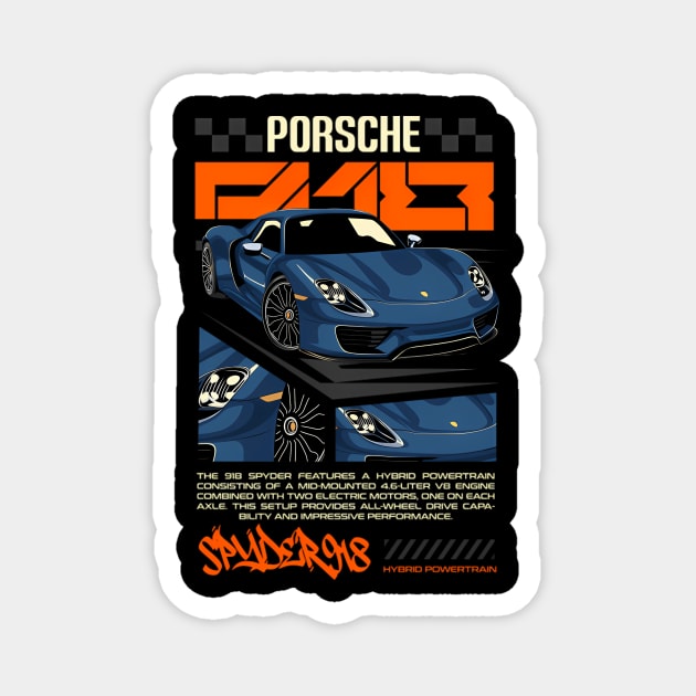 Luxury 918 Porsche Magnet by OrigamiOasis