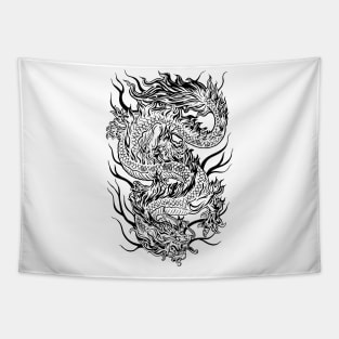 Dragon Illustration Tapestry