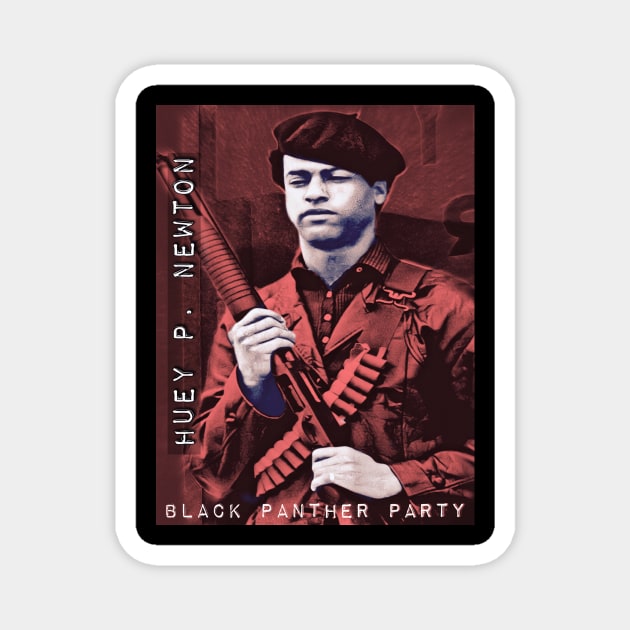 Huey P. Newton (R) Magnet by BlackOzean