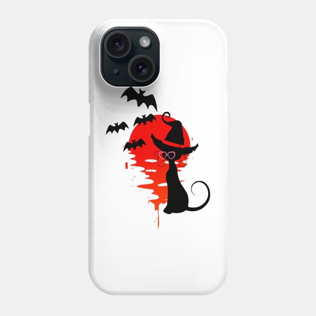 black cat in Halloween Phone Case by jaml-12