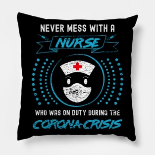 Corona Nurse in Turquoise Pillow