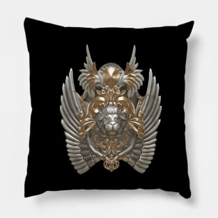 Awesome shield with lion Pillow