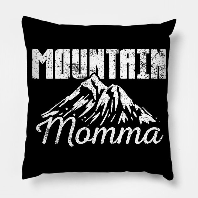 Hiking Mom Mountain Pillow by KAWAIITEE