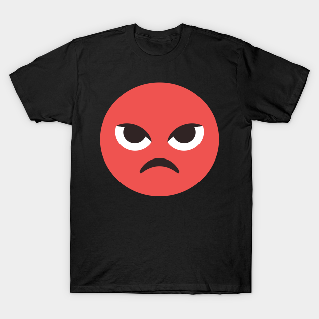 Red Angry Face - Angry Face - T-Shirt | TeePublic