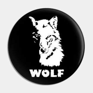 White wolf Pin