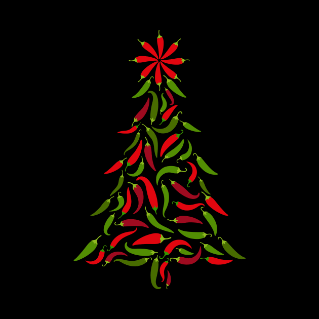 Red and Green Chile Pepper Tree by NeddyBetty