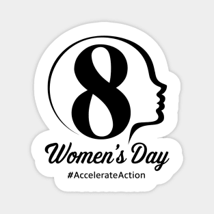 International Women's Day Accelerate Action 2025 8 March Magnet