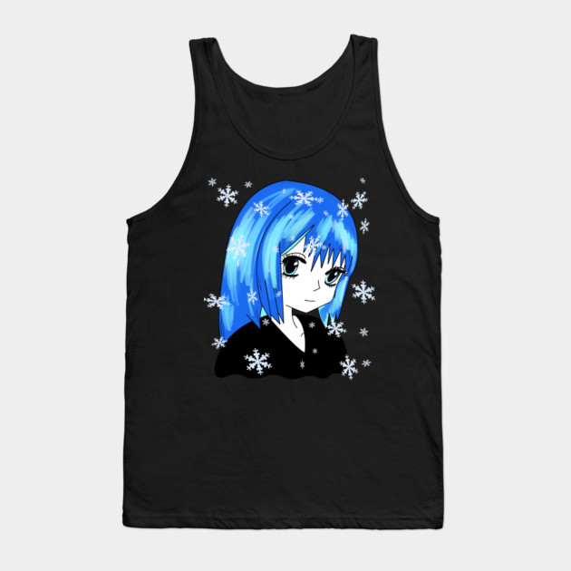 Anime Winter Snowflake Cute Girl Anime Tank Top Teepublic