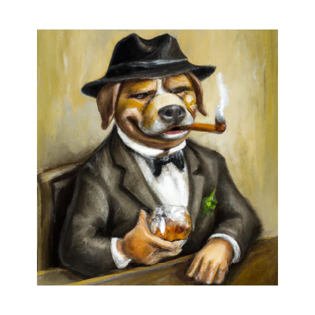 The DogFather OilPaint by KonczStore