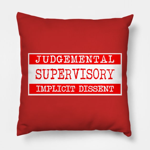 Red Warning Pillow by Vandalay Industries