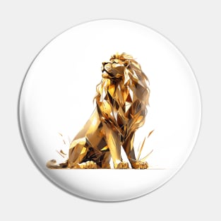 gold lion Pin