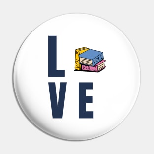 Book Love Pin