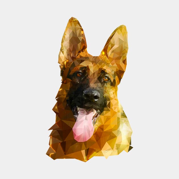 German Shepherd (Low Poly) by lunaroveda