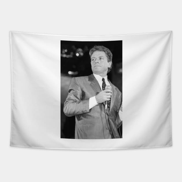 Robert Palmer BW Photograph Tapestry by Concert Photos