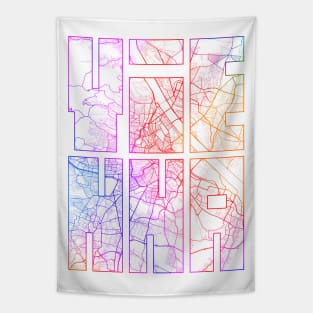 Vienna, Austria City Map Typography - Colorful Tapestry