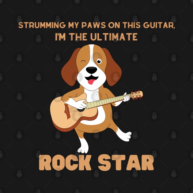 Funny dog playing guitar by SylwiaArt