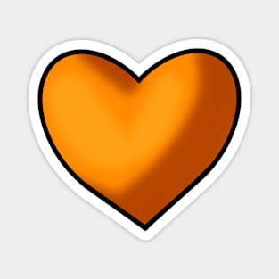 Orange Heart Magnet