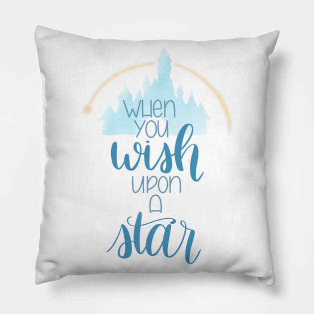 Wish Upon a Star Castle T-shirt Pillow by janiejanedesign