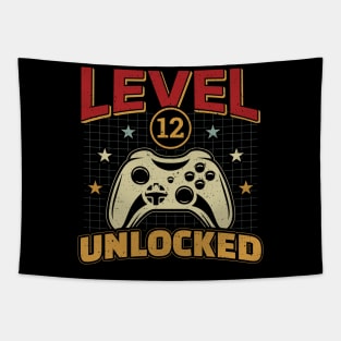 12th Birthday Level 12 Unlocked Video Gamer Tapestry