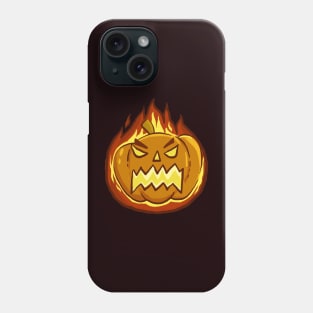 angry pumpkin emote on halloween Phone Case