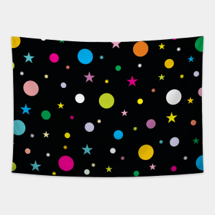 Bubbles&Bubbles - Colorful bubbles with various colors isolated on Black background Tapestry