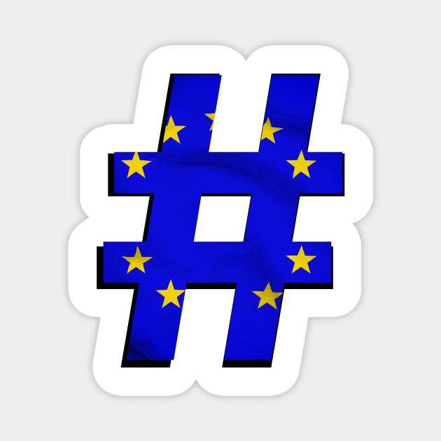 Hashtag Flag - EU - design 1 Magnet by Andy, Cremated Egg